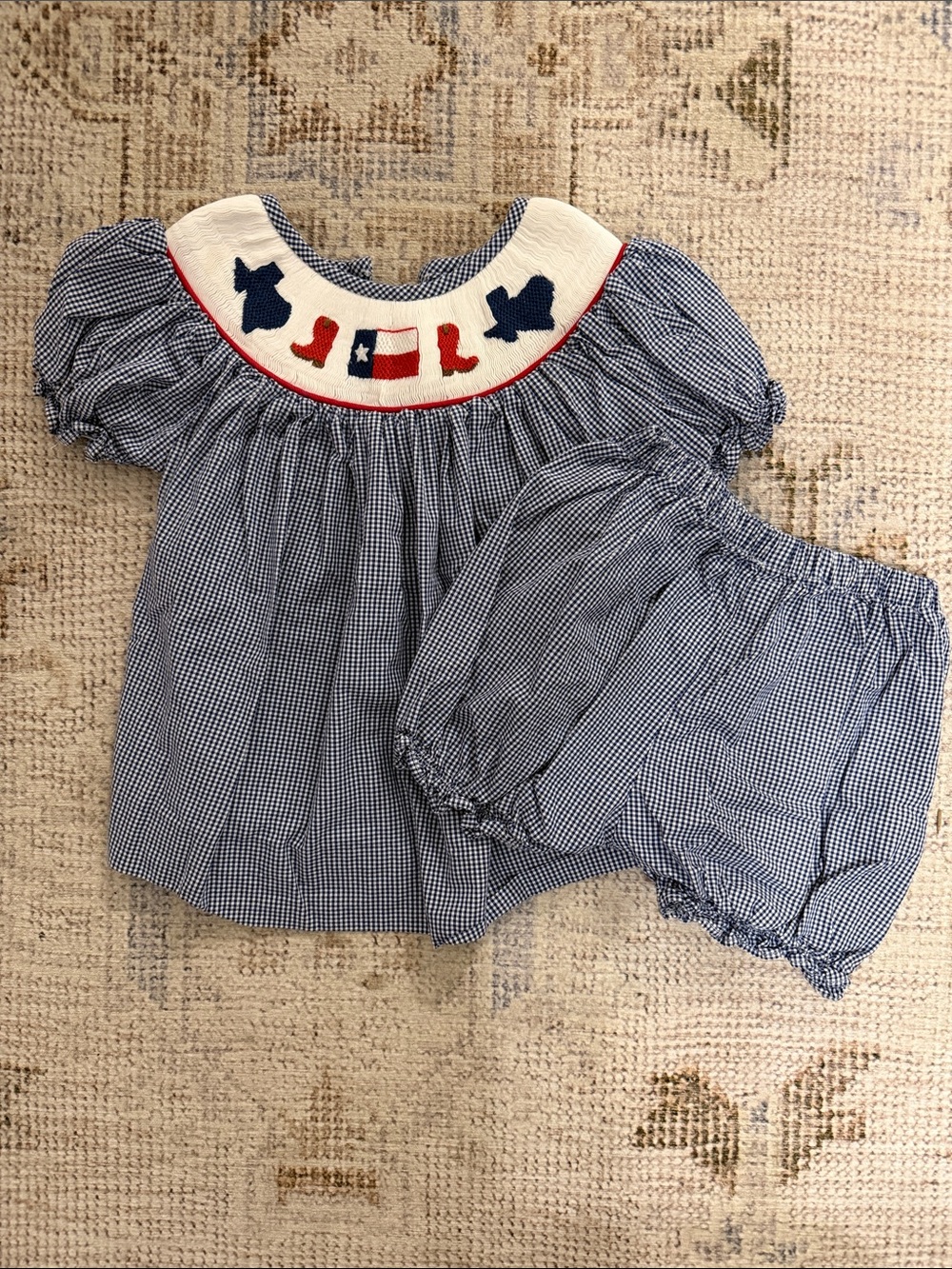 Baby Smocked Texas Set